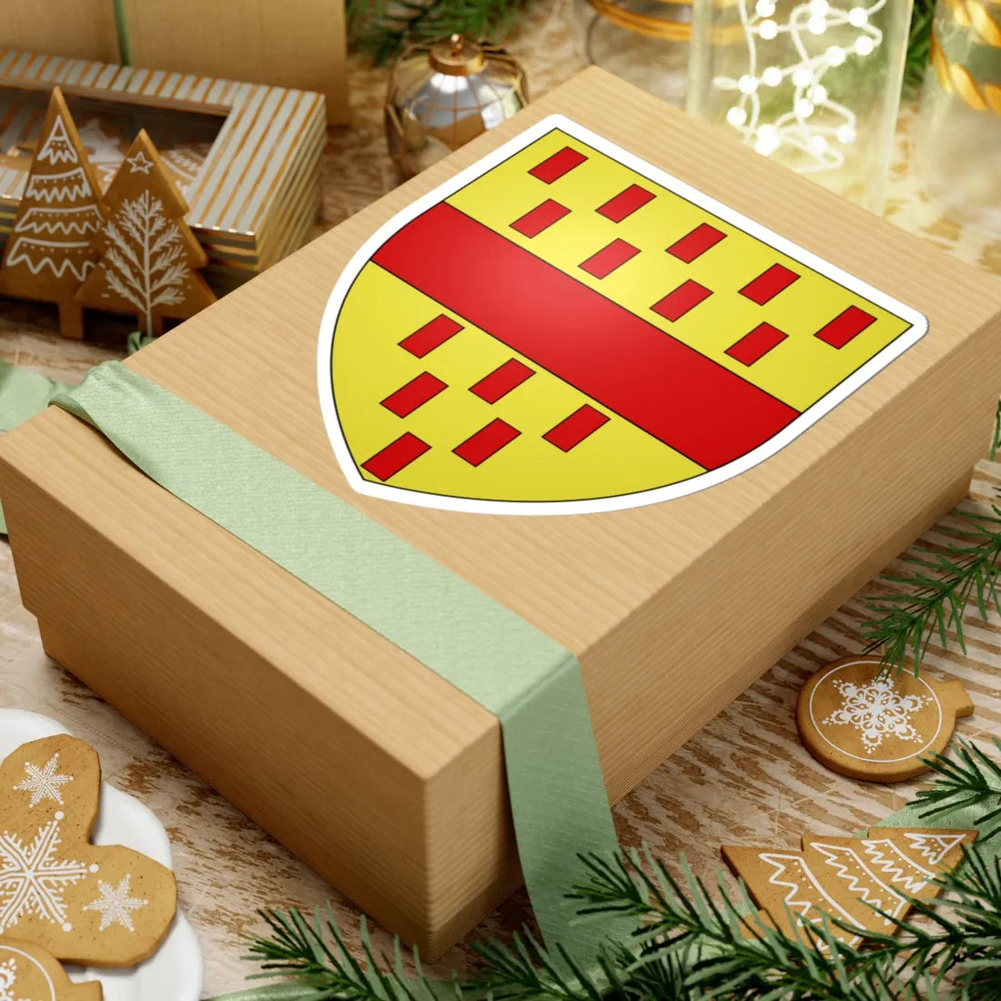 Armoiries de Hagen (Luxembourg) (Coat of Arms) STICKER Vinyl Kiss-Cut Decal - The Sticker Space