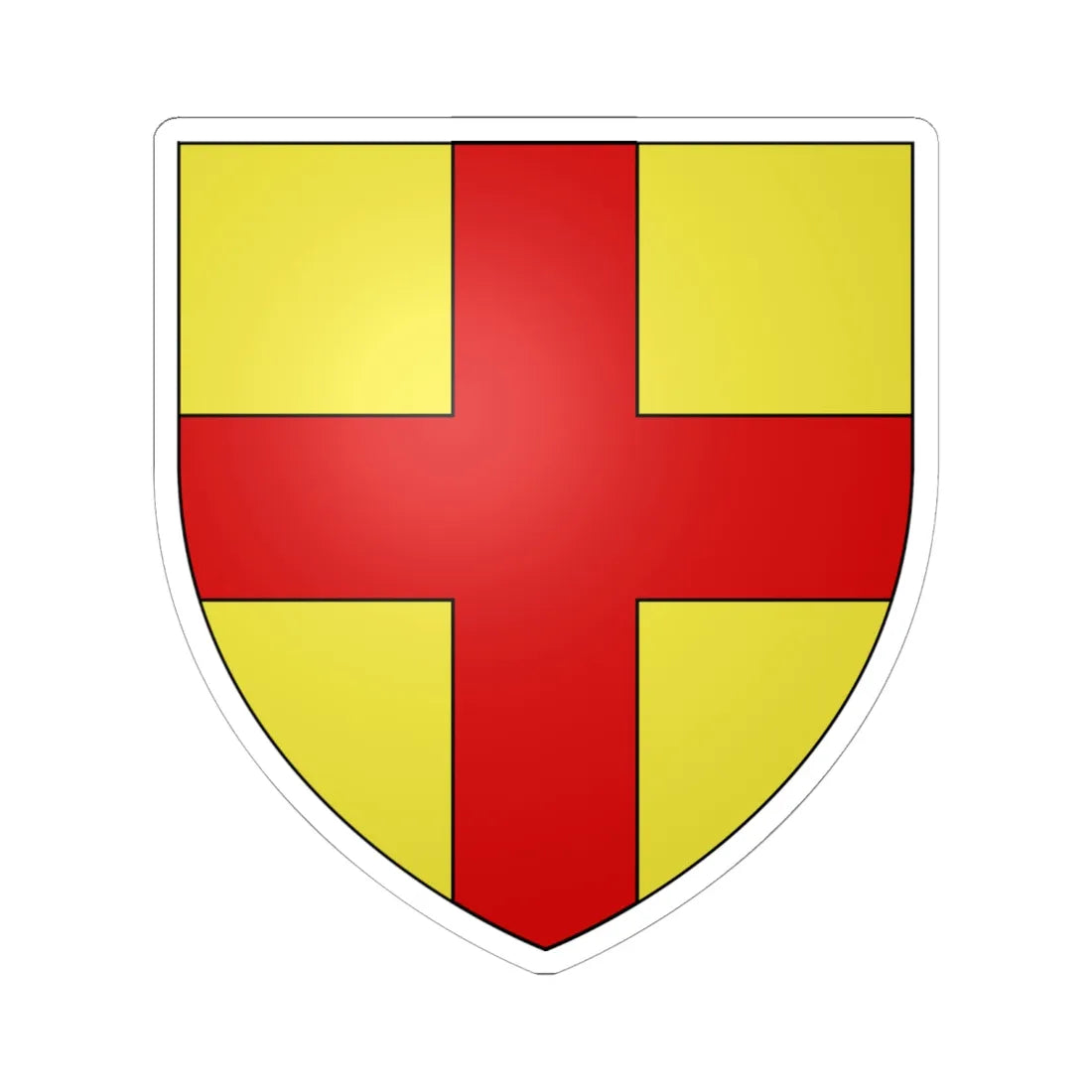 Armoiries de Haraucourt 1 (Luxembourg) (Coat of Arms) STICKER Vinyl Kiss-Cut Decal 6 Inch White - The Sticker Space