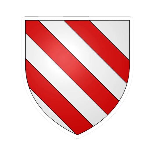 Armoiries de Hattstein (Luxembourg) (Coat of Arms) STICKER Vinyl Kiss-Cut Decal 2 Inch White - The Sticker Space