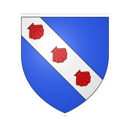 Armoiries de Heddesdorf (Luxembourg) (Coat of Arms) STICKER Vinyl Kiss-Cut Decal 2 Inch White - The Sticker Space