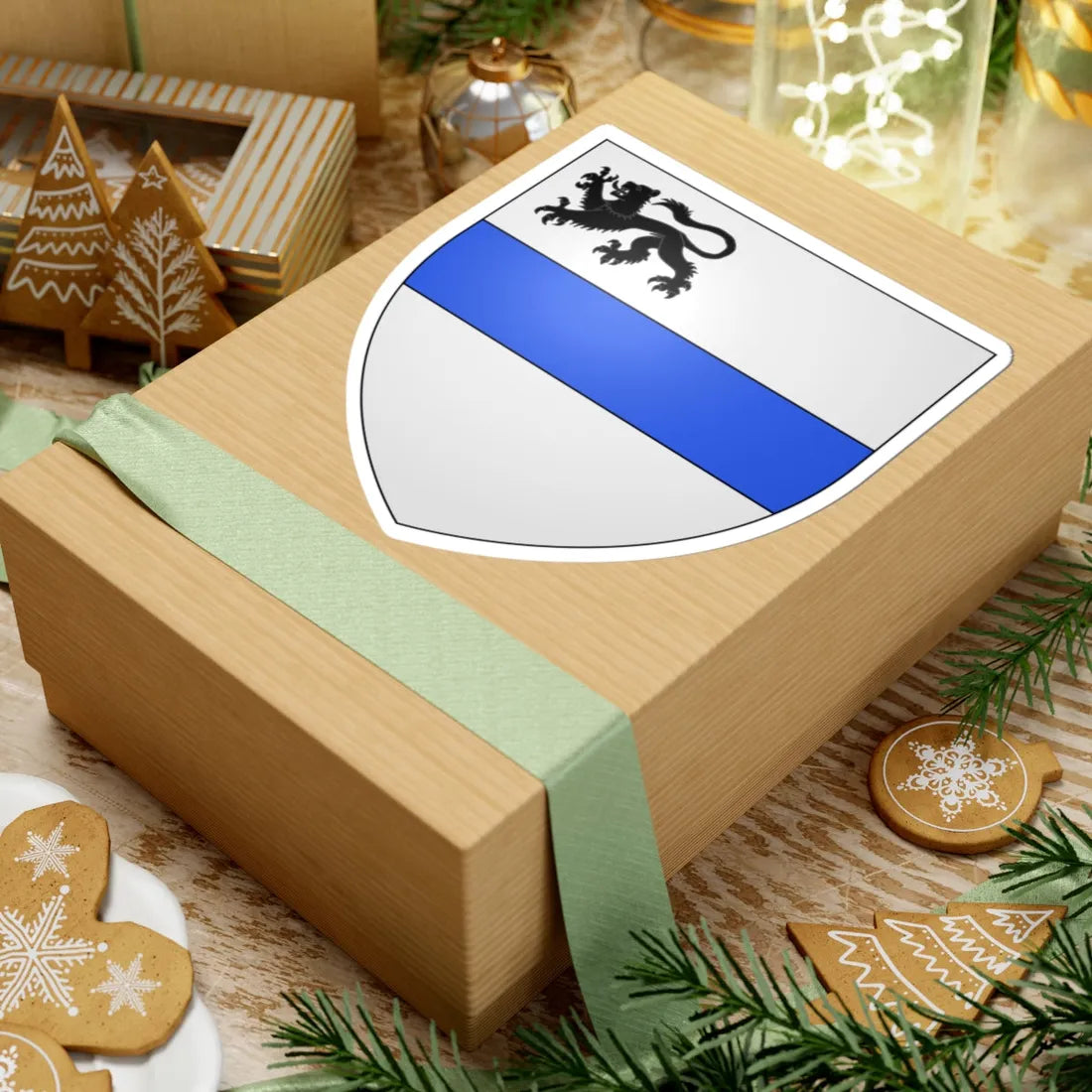 Armoiries de Heffingen (Luxembourg) (Coat of Arms) STICKER Vinyl Kiss-Cut Decal - The Sticker Space