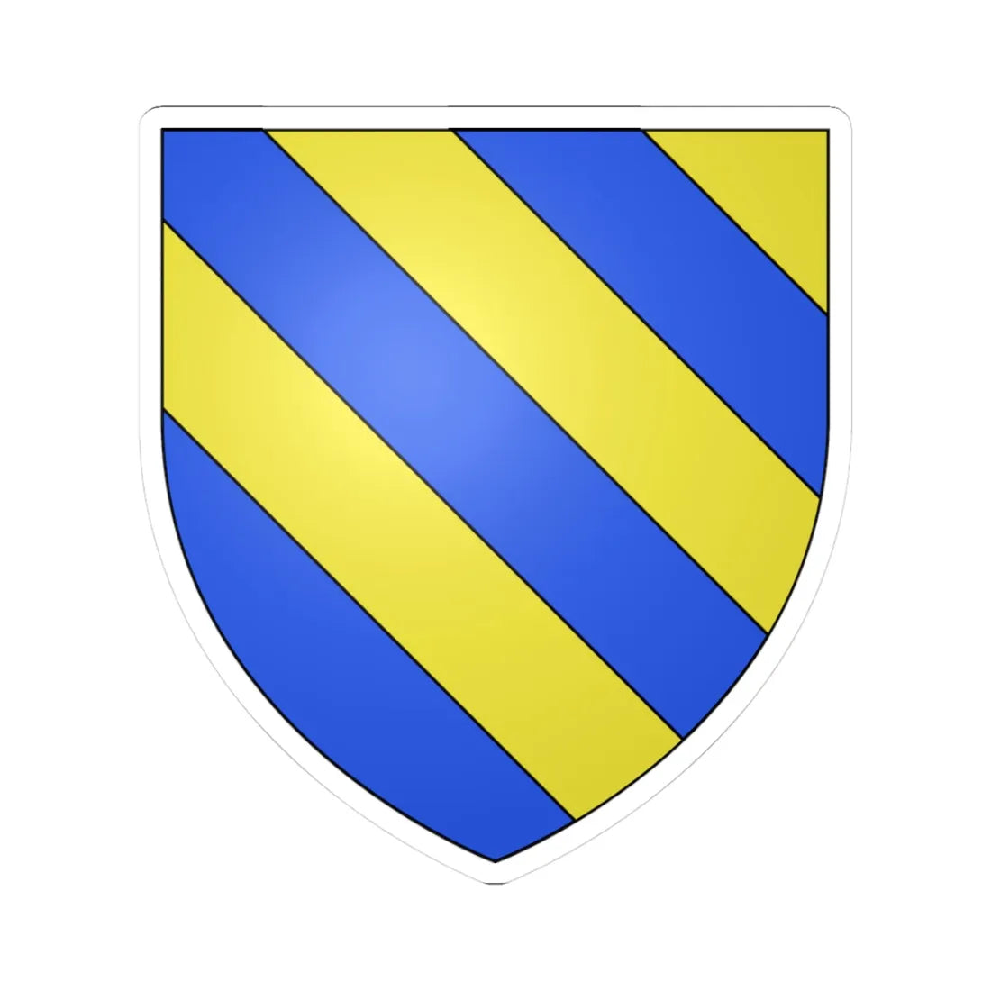 Armoiries de Herberen (Luxembourg) (Coat of Arms) STICKER Vinyl Kiss-Cut Decal 3 Inch White - The Sticker Space