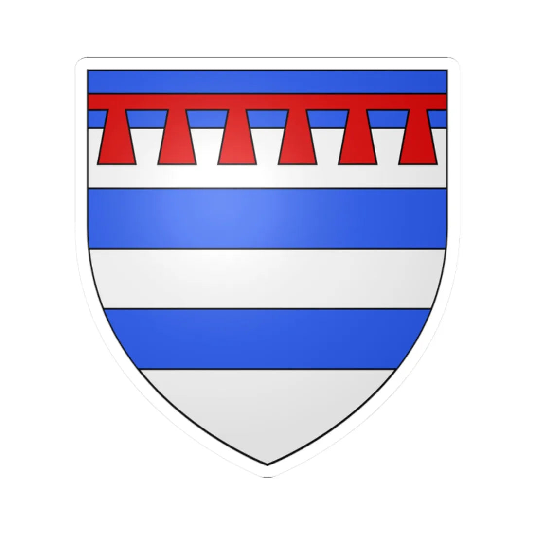 Armoiries de Huncherange (Luxembourg) (Coat of Arms) STICKER Vinyl Kiss-Cut Decal 2 Inch White - The Sticker Space