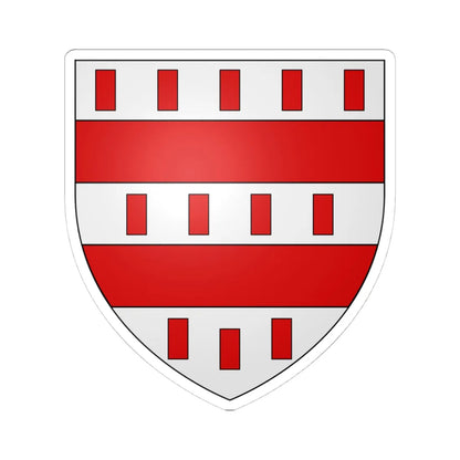 Armoiries de Hunolstein 2 (Luxembourg) (Coat of Arms) STICKER Vinyl Kiss-Cut Decal 4 Inch White - The Sticker Space