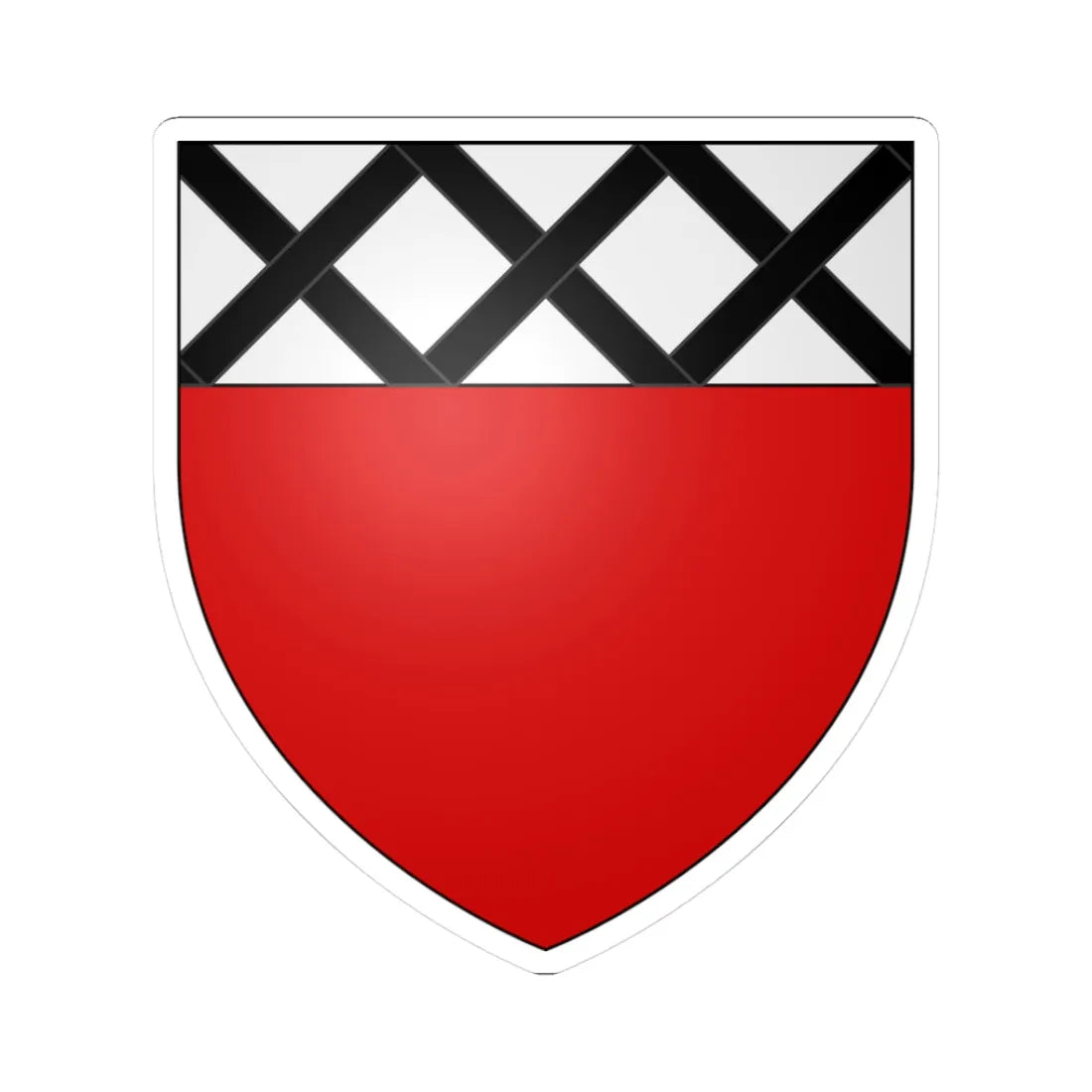 Armoiries de Koerich 1 (Luxembourg) (Coat of Arms) STICKER Vinyl Kiss-Cut Decal 3 Inch White - The Sticker Space