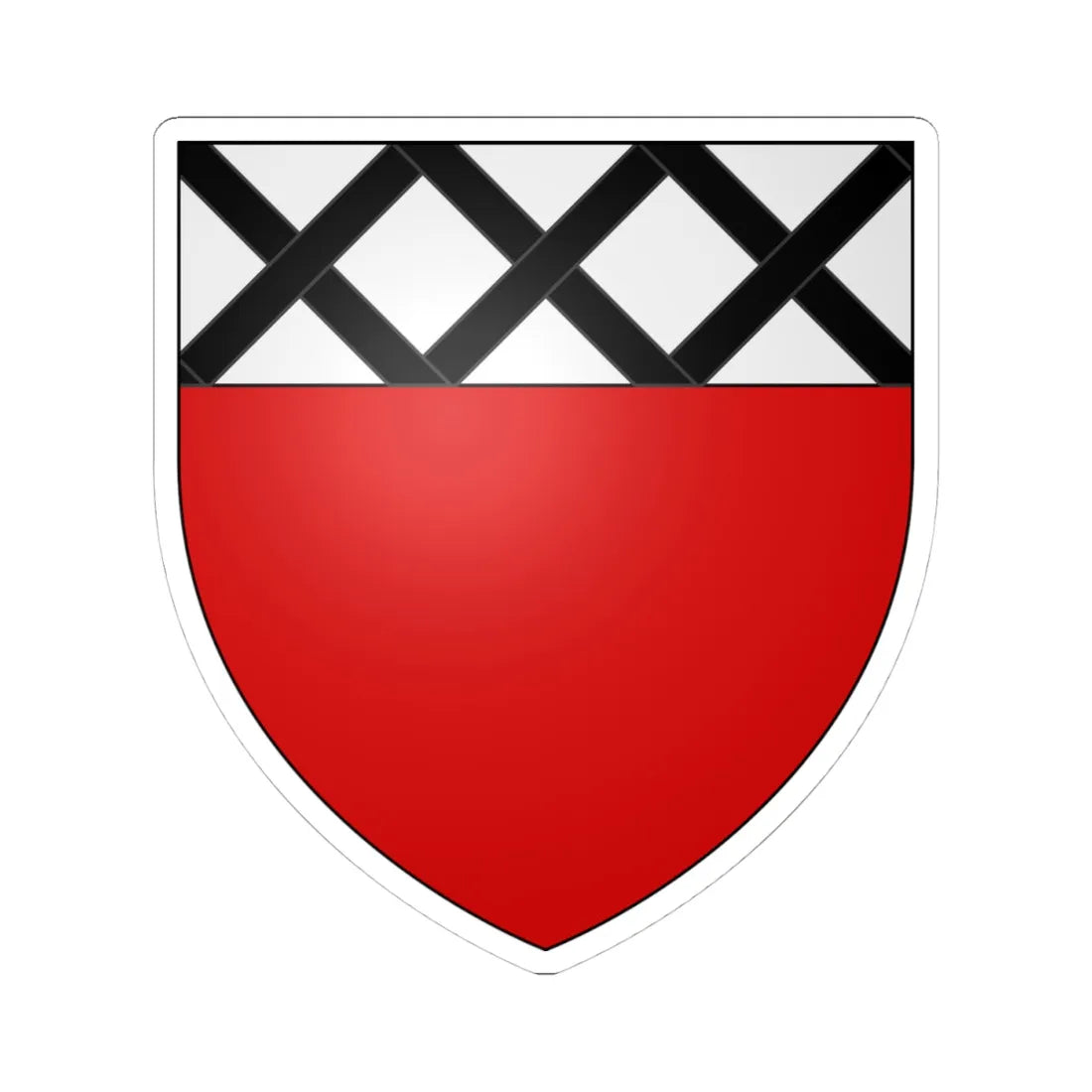 Armoiries de Koerich 1 (Luxembourg) (Coat of Arms) STICKER Vinyl Kiss-Cut Decal 4 Inch White - The Sticker Space