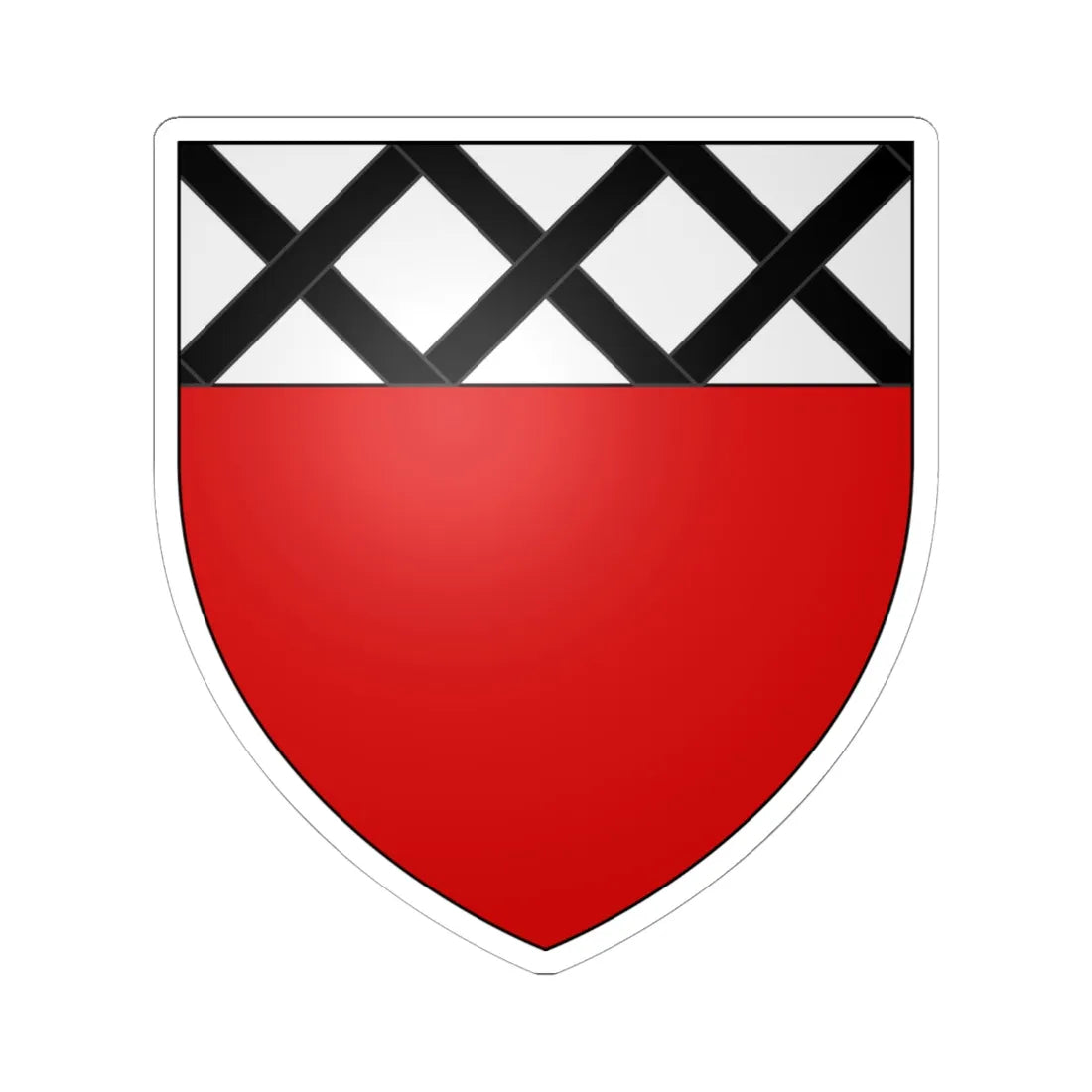 Armoiries de Koerich 1 (Luxembourg) (Coat of Arms) STICKER Vinyl Kiss-Cut Decal 6 Inch White - The Sticker Space