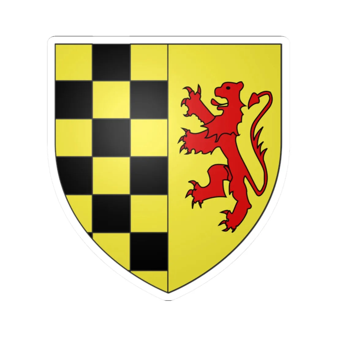 Armoiries de Koerich 3 (Luxembourg) (Coat of Arms) STICKER Vinyl Kiss-Cut Decal 2 Inch White - The Sticker Space