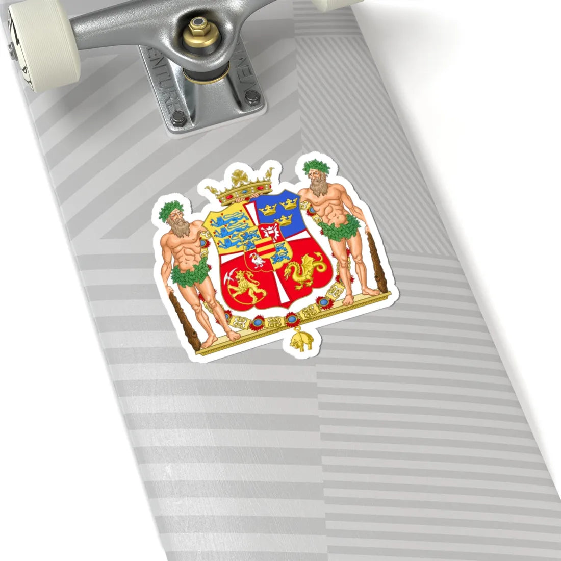 Armoiries de Kristian II de Danmark (Denmark) (Coat of Arms) STICKER Vinyl Kiss-Cut Decal - The Sticker Space