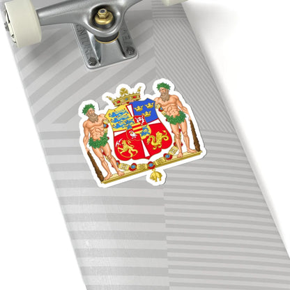 Armoiries de Kristian II de Danmark (Denmark) (Coat of Arms) STICKER Vinyl Kiss-Cut Decal - The Sticker Space