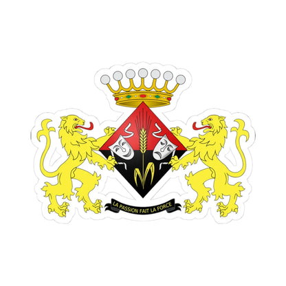 Armoiries de la baronne Léonie Cooreman (Belgium) (Coat of Arms) STICKER Vinyl Kiss-Cut Decal 3 Inch White - The Sticker Space