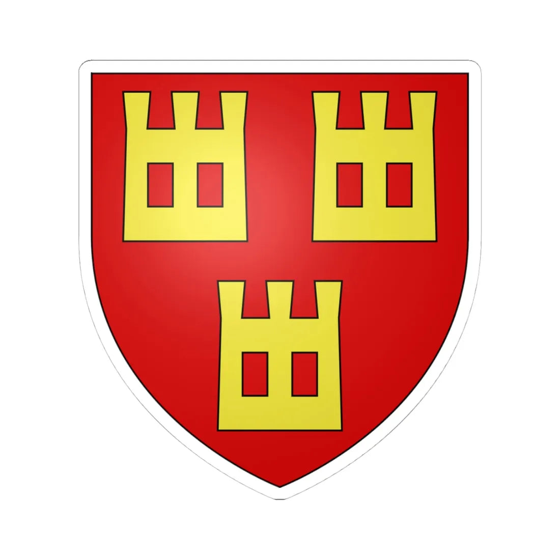 Armoiries de La Tour 1 (Belgium) (Coat of Arms) STICKER Vinyl Kiss-Cut Decal 4 Inch White - The Sticker Space