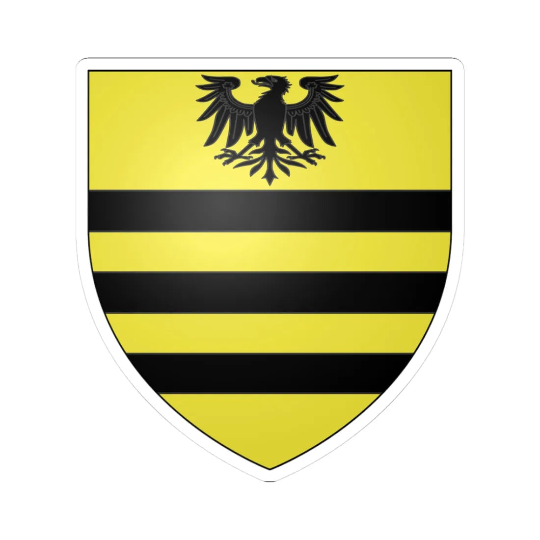 Armoiries de Landscheid (Luxembourg) (Coat of Arms) STICKER Vinyl Kiss-Cut Decal 3 Inch White - The Sticker Space