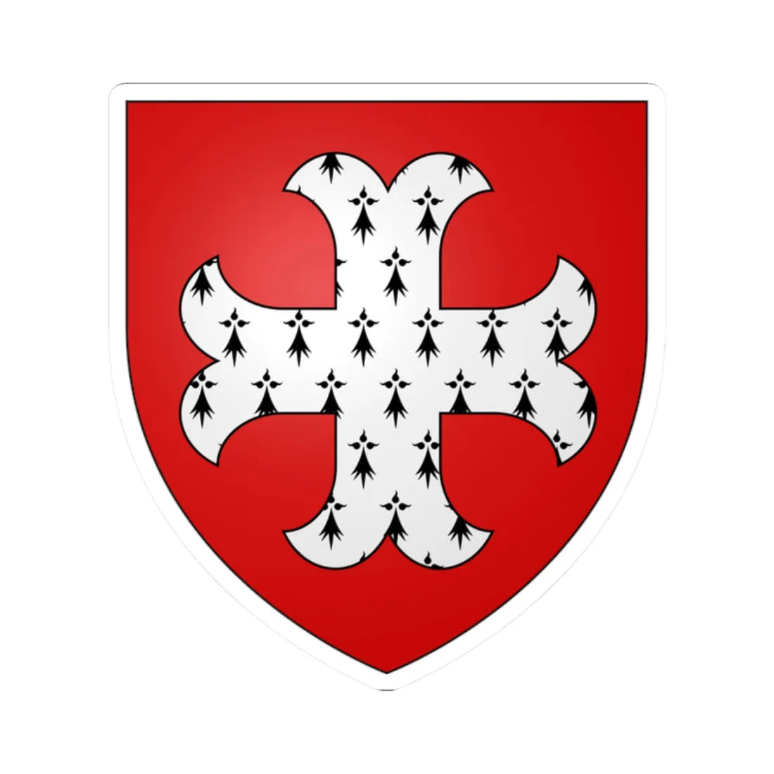 Armoiries de Larochette 4 (Luxembourg) (Coat of Arms) STICKER Vinyl Kiss-Cut Decal 2 Inch White - The Sticker Space