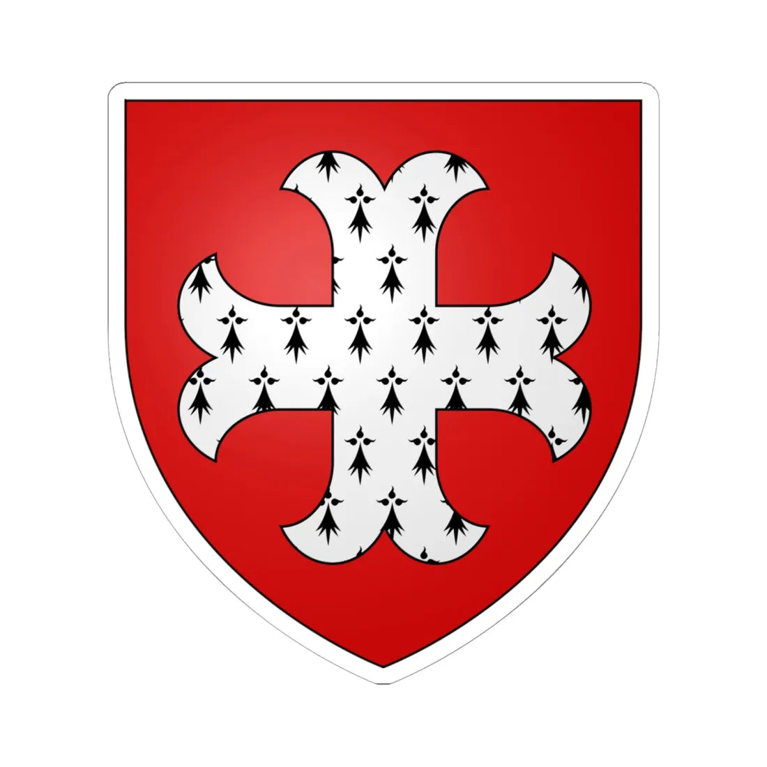 Armoiries de Larochette 4 (Luxembourg) (Coat of Arms) STICKER Vinyl Kiss-Cut Decal 6 Inch White - The Sticker Space