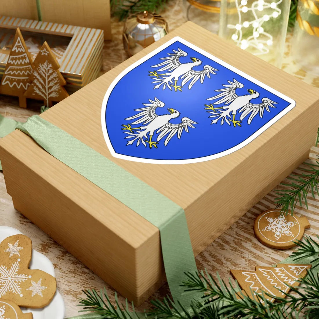 Armoiries de Leiningen (Luxembourg) (Coat of Arms) STICKER Vinyl Kiss-Cut Decal - The Sticker Space