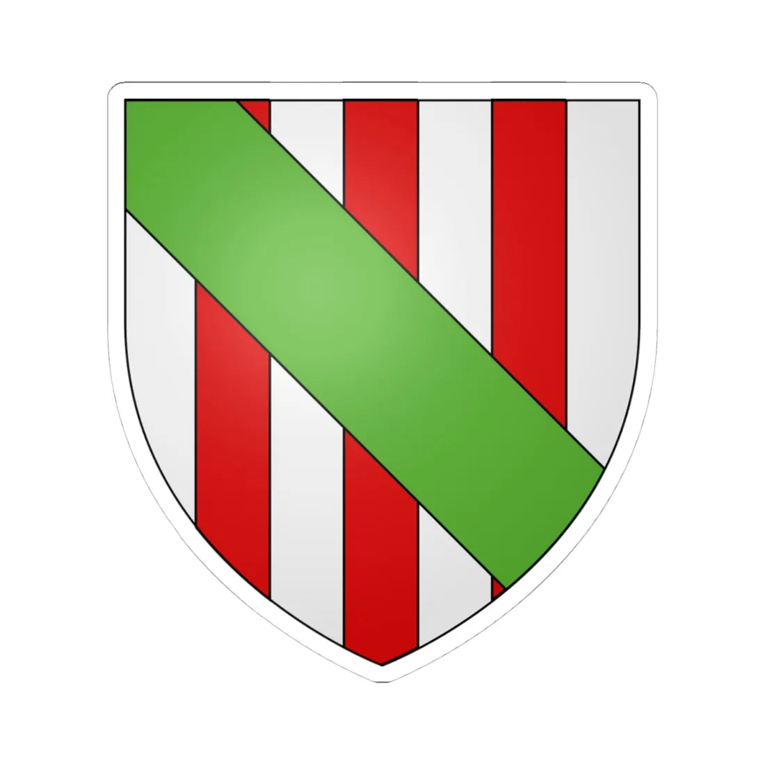 Armoiries de Limpach 2 (Luxembourg) (Coat of Arms) STICKER Vinyl Kiss-Cut Decal 4 Inch White - The Sticker Space