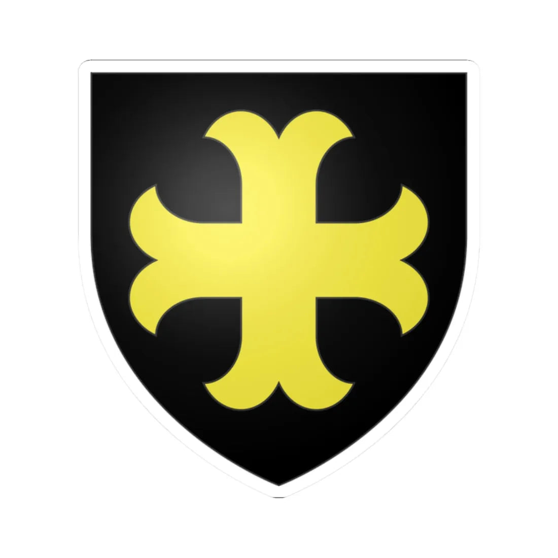 Armoiries de Limpach 3 (Luxembourg) (Coat of Arms) STICKER Vinyl Kiss-Cut Decal 2 Inch White - The Sticker Space