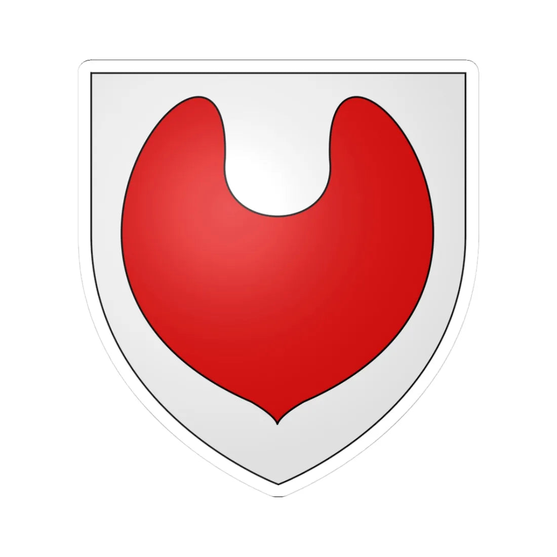 Armoiries de Linster 1 (Luxembourg) (Coat of Arms) STICKER Vinyl Kiss-Cut Decal 3 Inch White - The Sticker Space