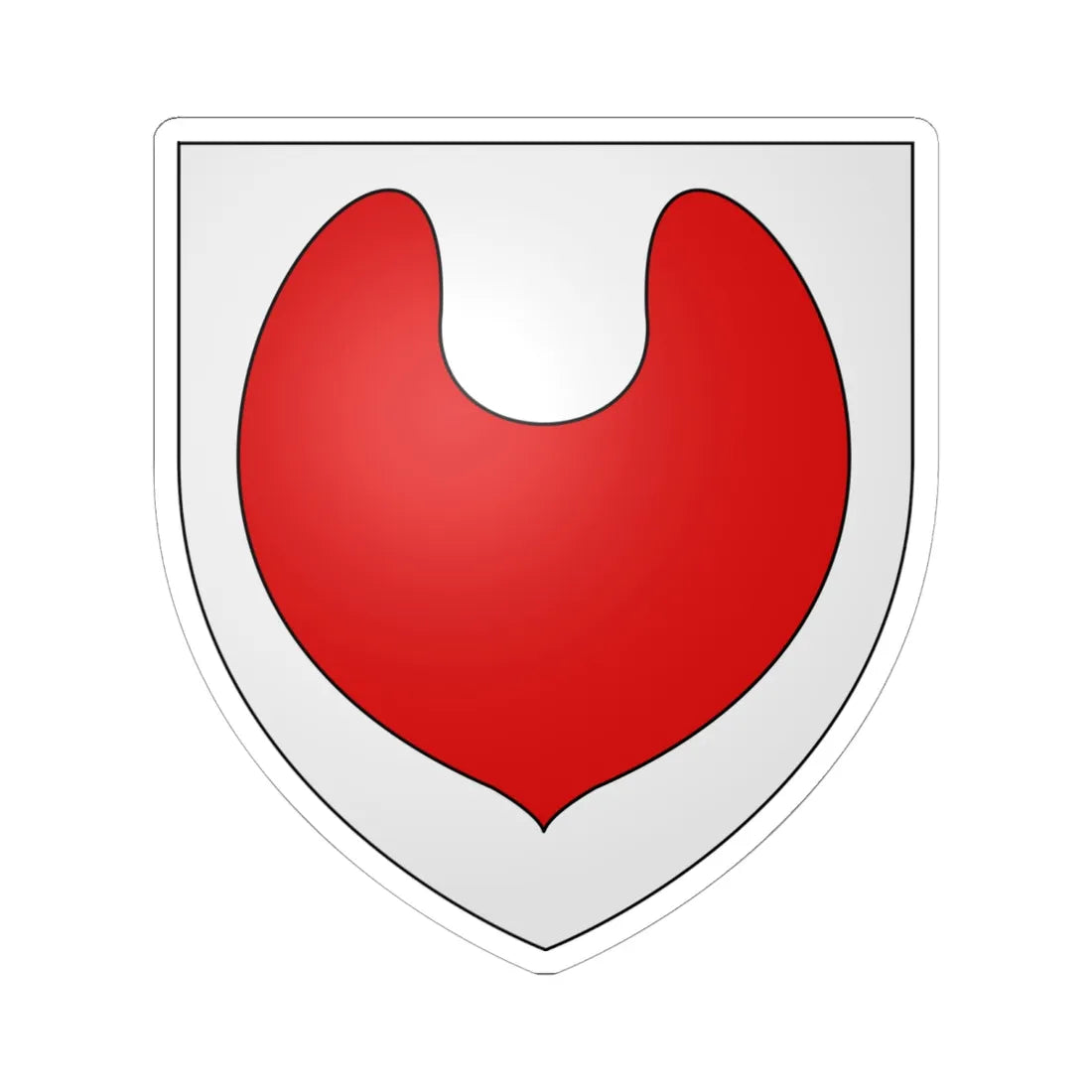 Armoiries de Linster 1 (Luxembourg) (Coat of Arms) STICKER Vinyl Kiss-Cut Decal 6 Inch White - The Sticker Space