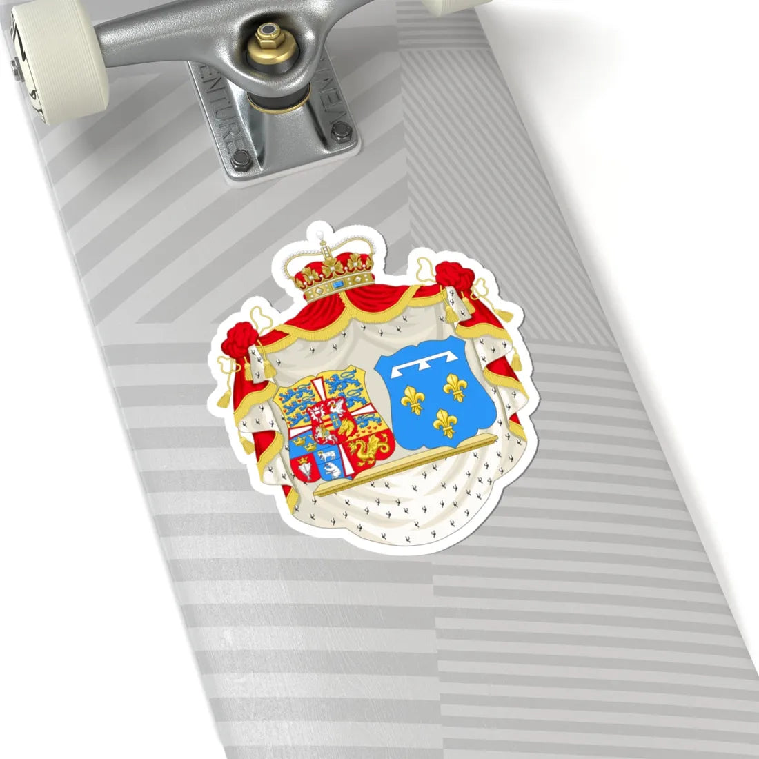 Armoiries de Marie dOrléans princesse de Danemark (Denmark) (Coat of Arms) STICKER Vinyl Kiss-Cut Decal - The Sticker Space