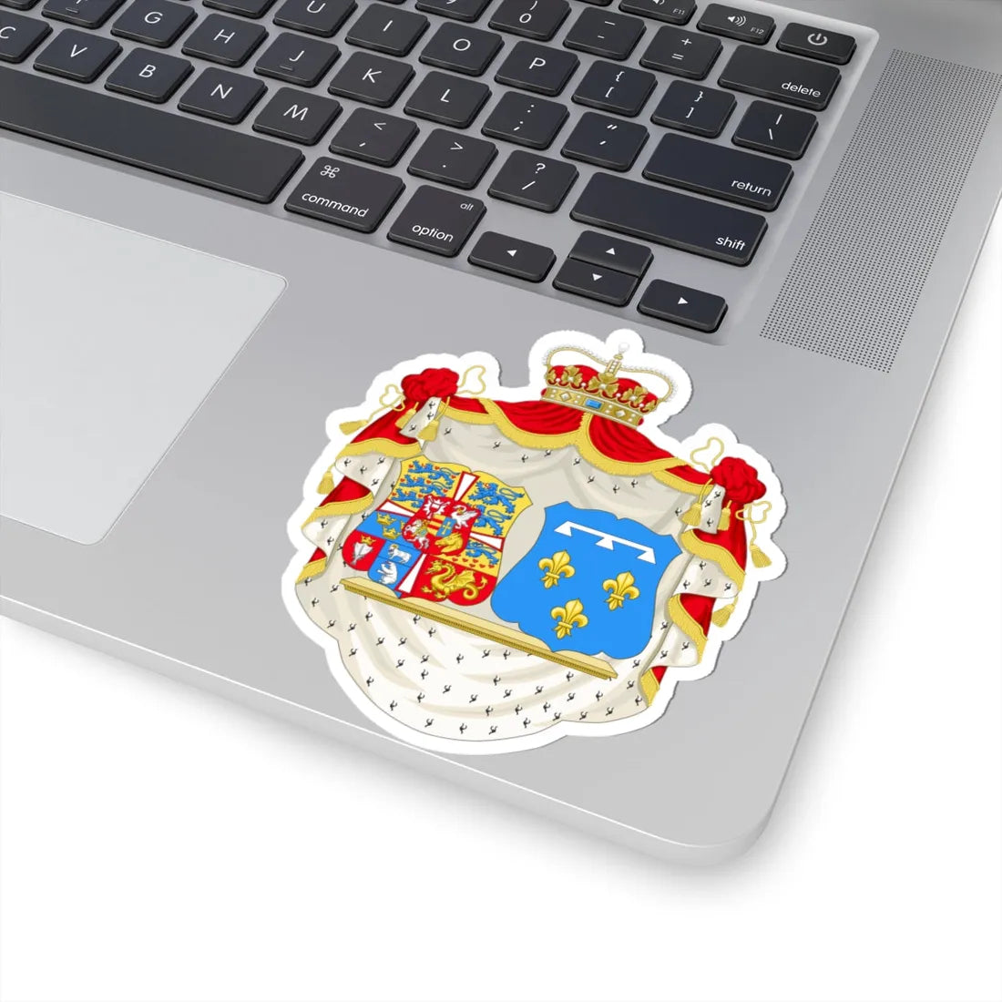 Armoiries de Marie dOrléans princesse de Danemark (Denmark) (Coat of Arms) STICKER Vinyl Kiss-Cut Decal - The Sticker Space