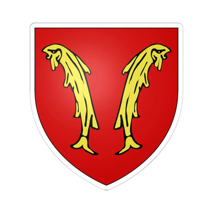 Armoiries de Mellier 1 (Belgium) (Coat of Arms) STICKER Vinyl Kiss-Cut Decal 6 Inch White - The Sticker Space