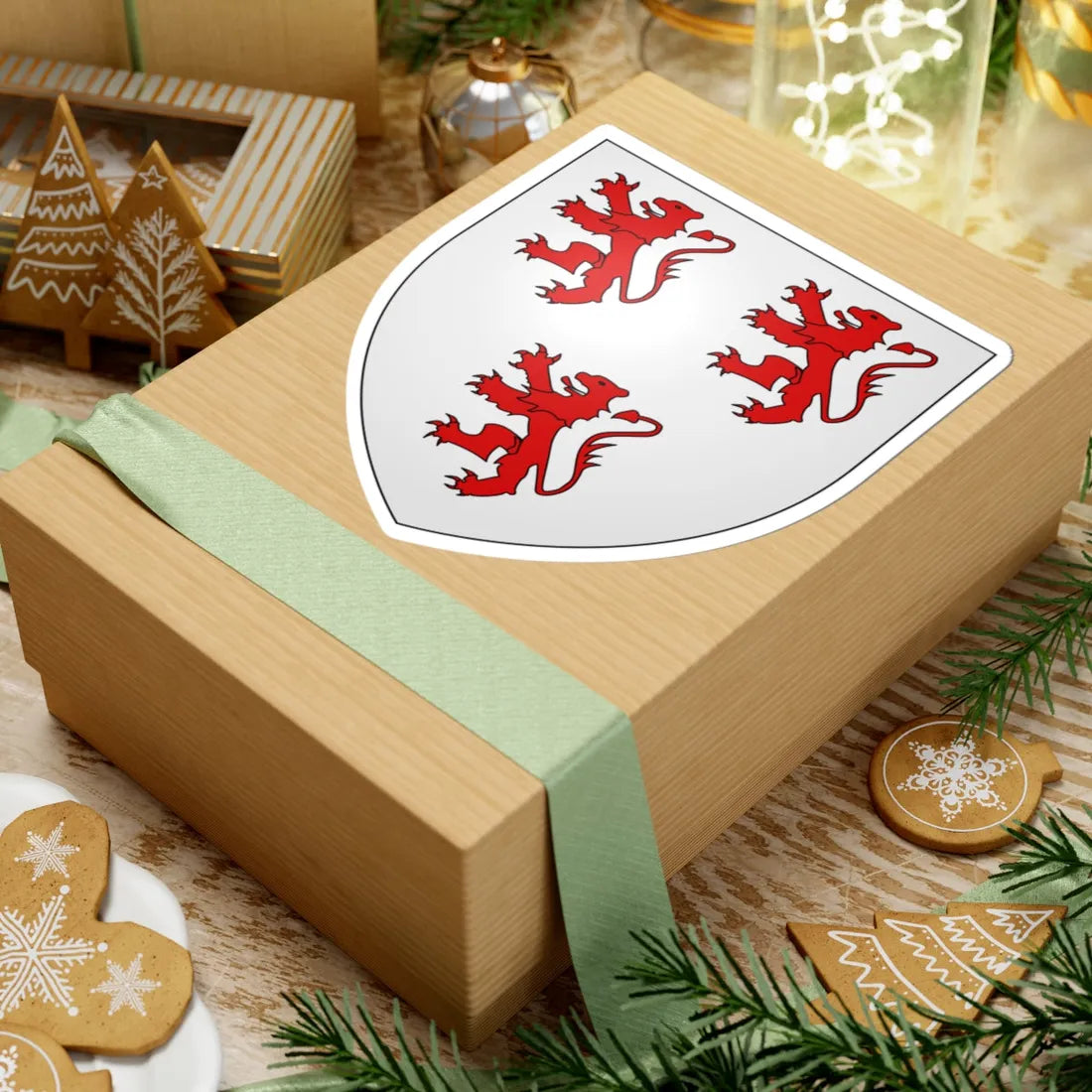 Armoiries de Mellier 3 (Belgium) (Coat of Arms) STICKER Vinyl Kiss-Cut Decal - The Sticker Space