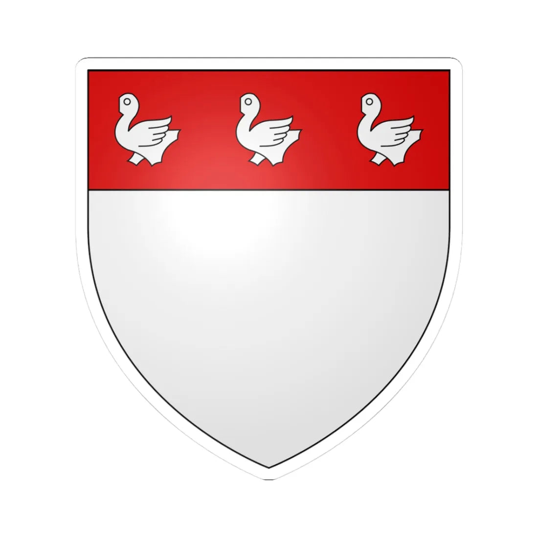 Armoiries de Meysembourg 2 (Luxembourg) (Coat of Arms) STICKER Vinyl Kiss-Cut Decal 3 Inch White - The Sticker Space