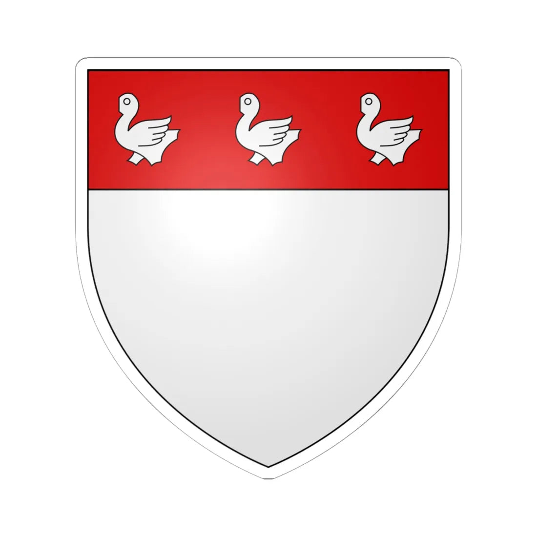Armoiries de Meysembourg 2 (Luxembourg) (Coat of Arms) STICKER Vinyl Kiss-Cut Decal 6 Inch White - The Sticker Space