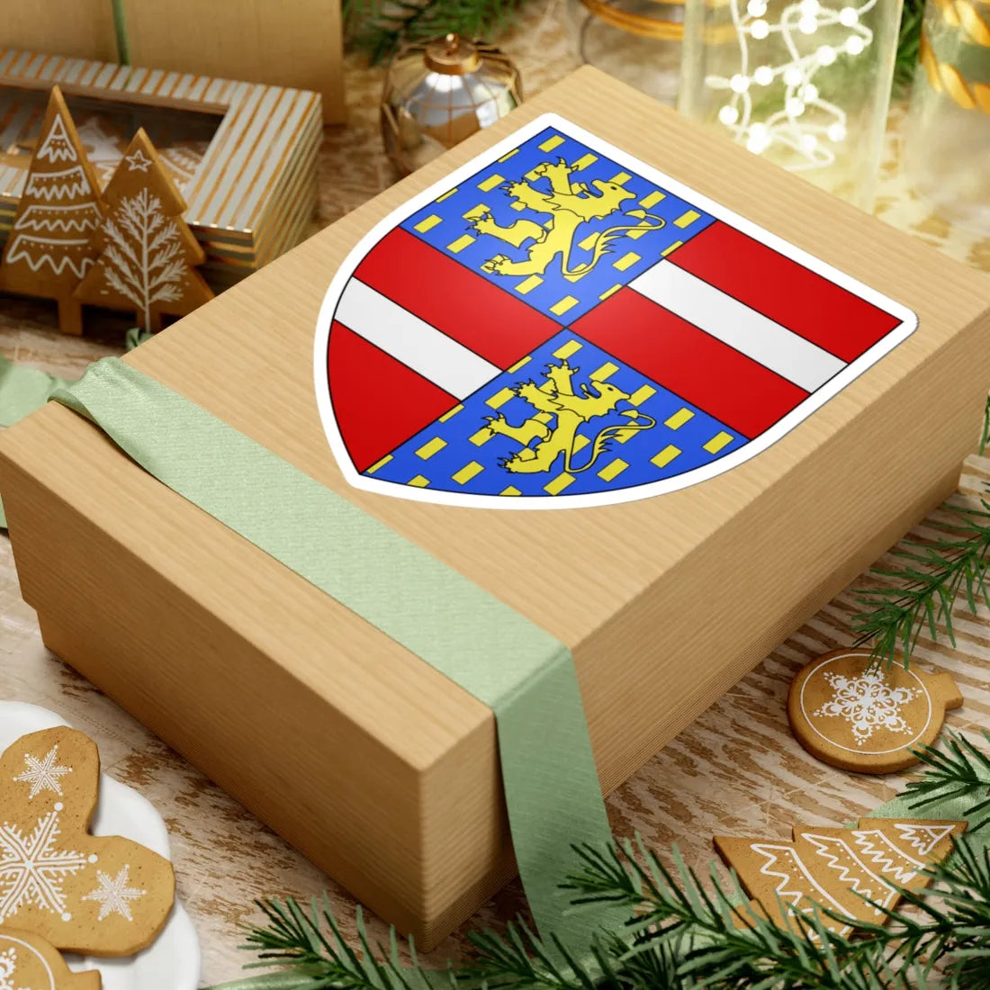 Armoiries de Nassau 2 (Luxembourg) (Coat of Arms) STICKER Vinyl Kiss-Cut Decal - The Sticker Space