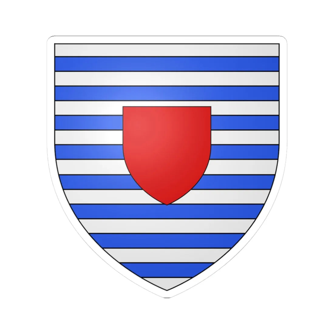 Armoiries de Neumagen (Luxembourg) (Coat of Arms) STICKER Vinyl Kiss-Cut Decal 3 Inch White - The Sticker Space