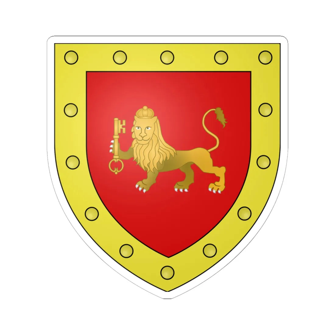 Armoiries de Québec 1833-1949 (Canada) (Coat of Arms) STICKER Vinyl Kiss-Cut Decal 6 Inch White - The Sticker Space