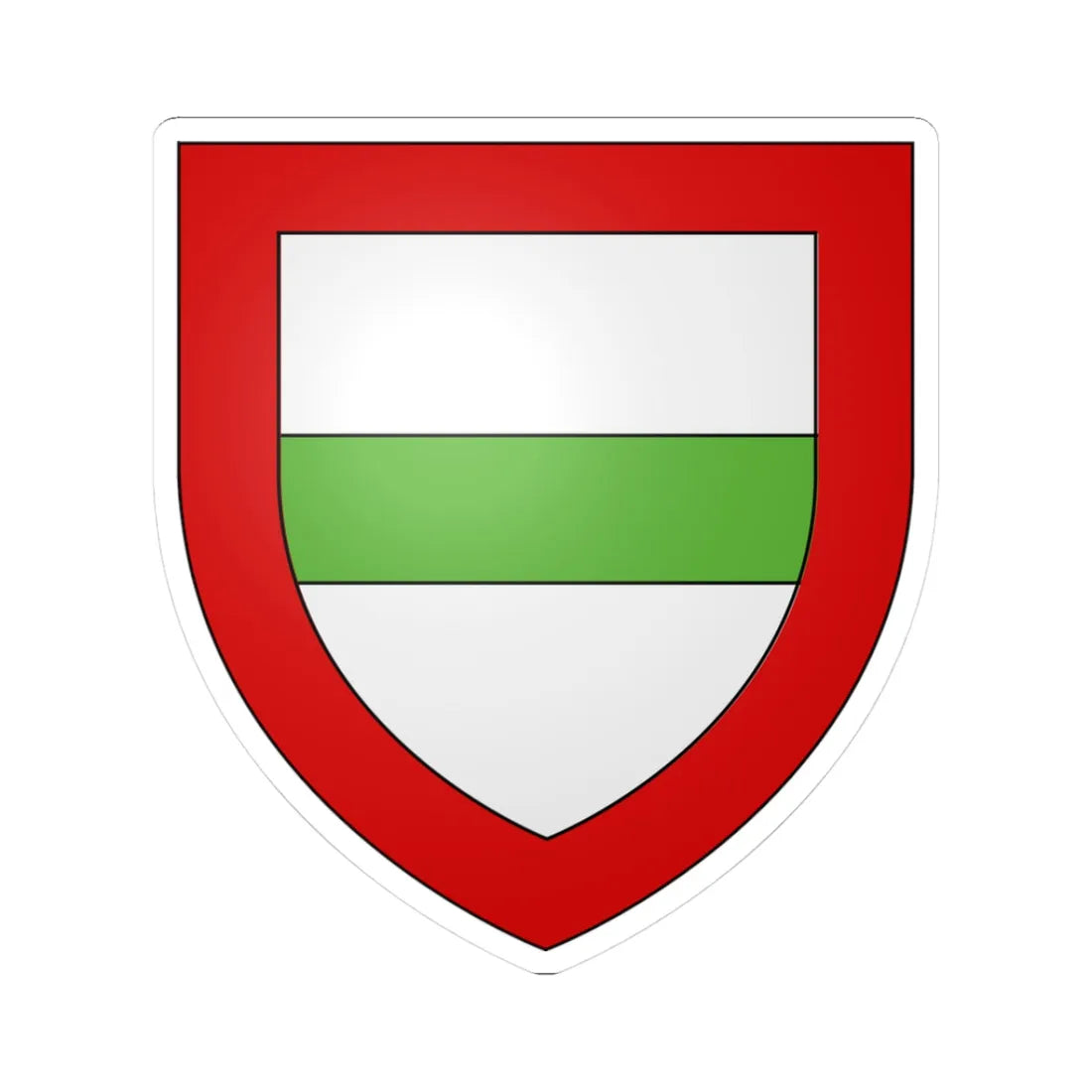 Armoiries de Rathsamhausen (Luxembourg) (Coat of Arms) STICKER Vinyl Kiss-Cut Decal 3 Inch White - The Sticker Space