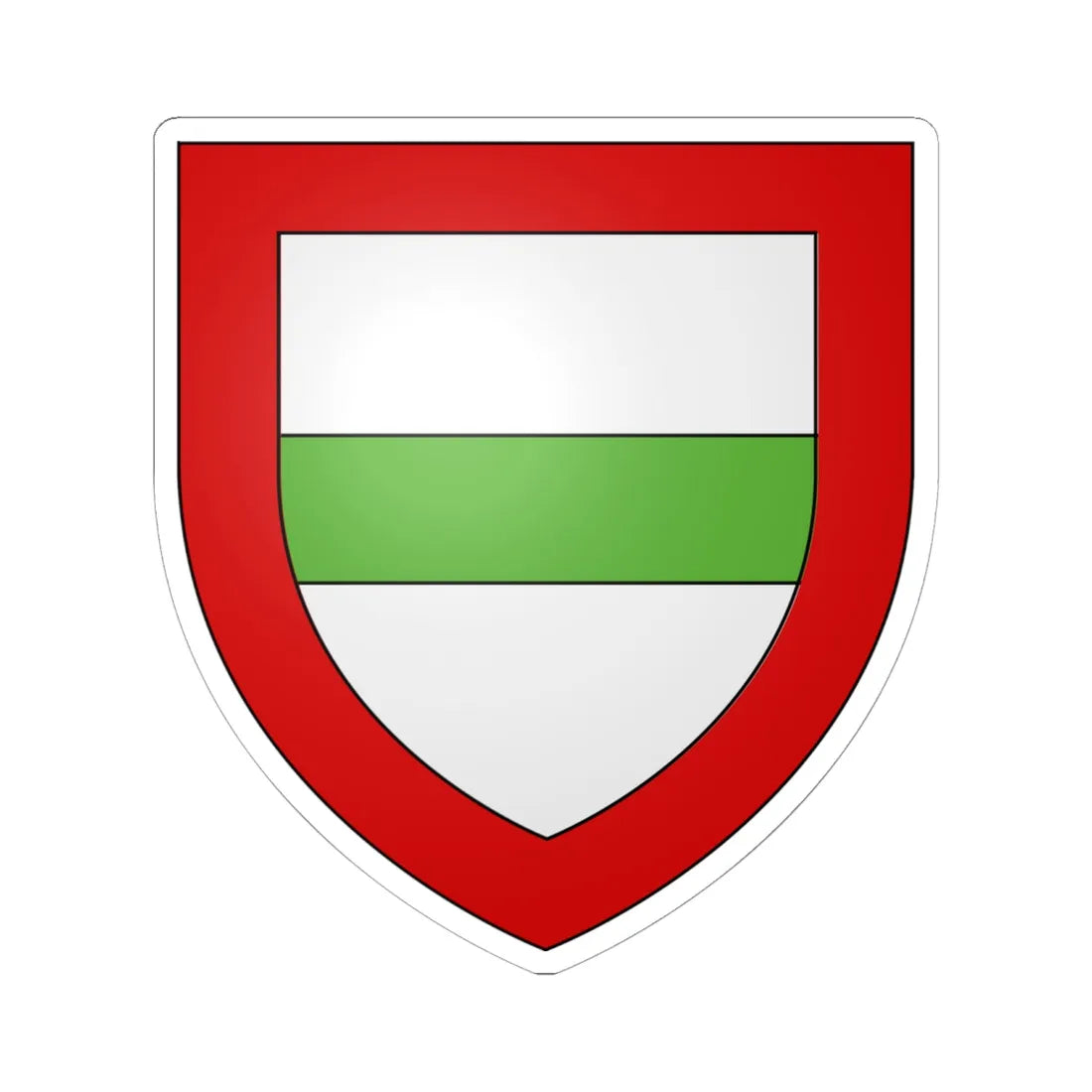 Armoiries de Rathsamhausen (Luxembourg) (Coat of Arms) STICKER Vinyl Kiss-Cut Decal 6 Inch White - The Sticker Space