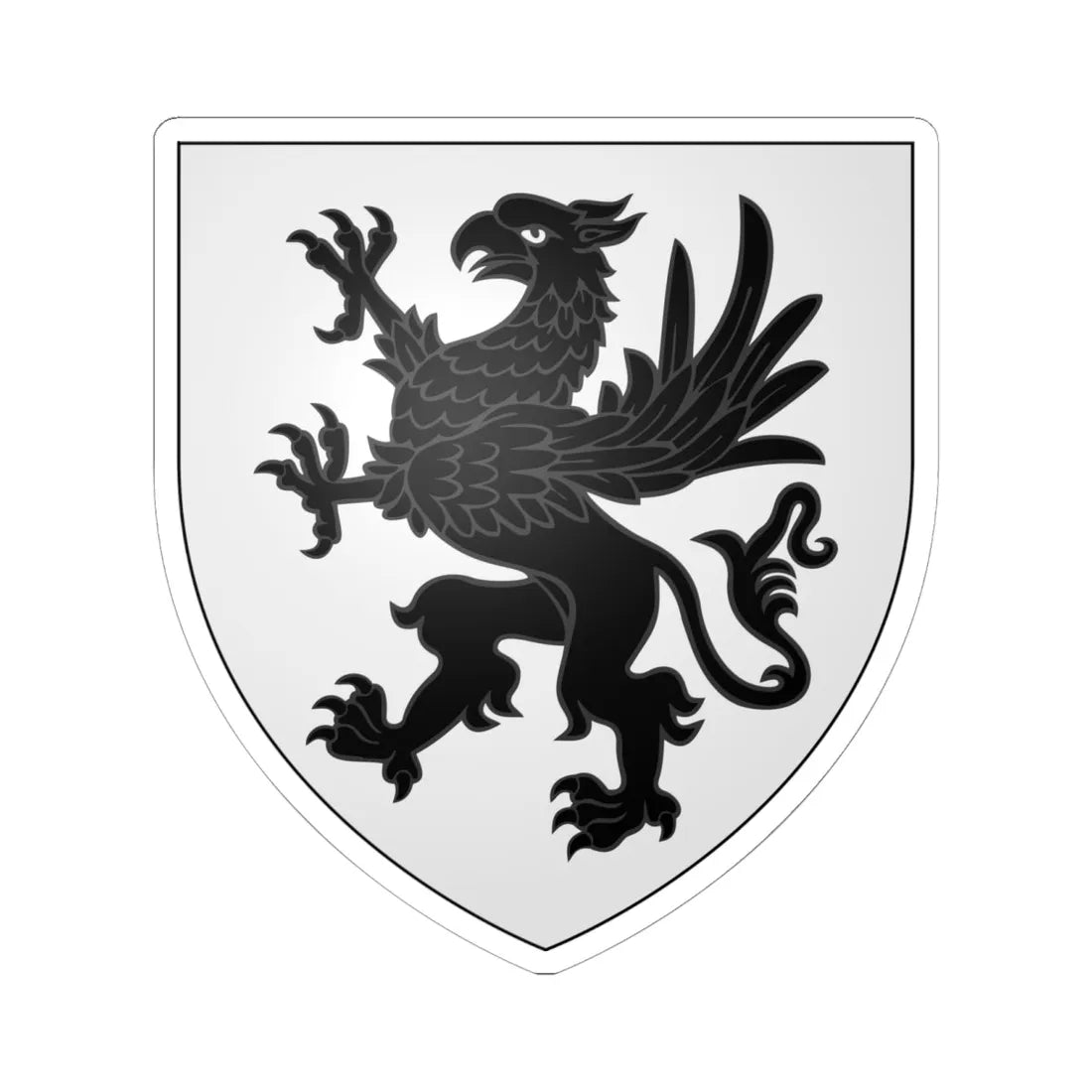 Armoiries de Sanem 3 (Luxembourg) (Coat of Arms) STICKER Vinyl Kiss-Cut Decal 6 Inch White - The Sticker Space