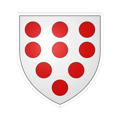Armoiries de Schoonvorst (Luxembourg) (Coat of Arms) STICKER Vinyl Kiss-Cut Decal 3 Inch White - The Sticker Space