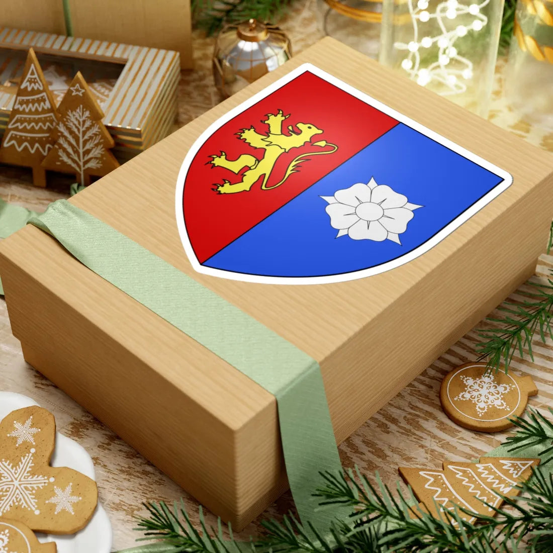 Armoiries de Schuttringen (Luxembourg) (Coat of Arms) STICKER Vinyl Kiss-Cut Decal - The Sticker Space