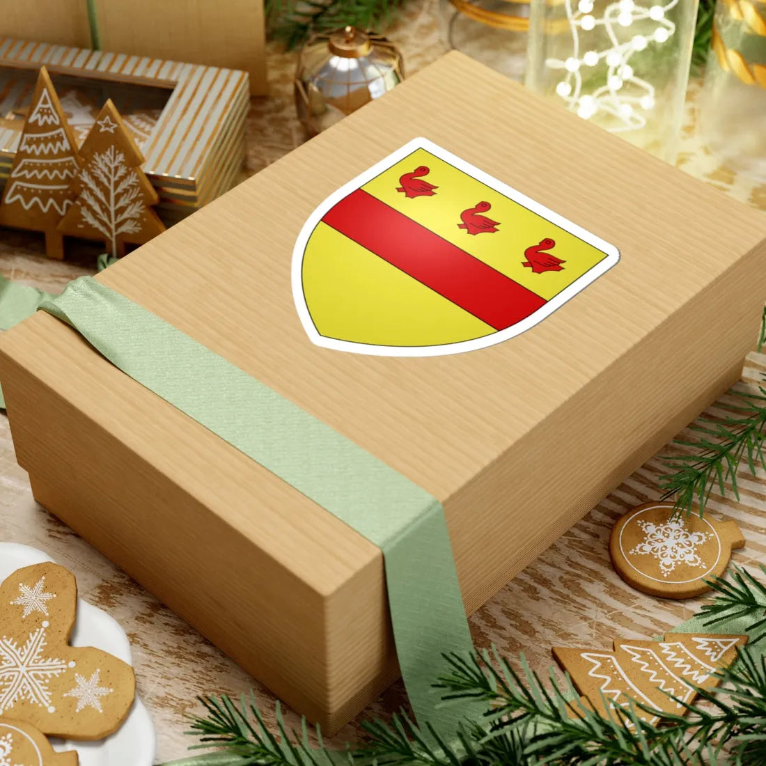 Armoiries de Sombreffe 1 (Belgium) (Coat of Arms) STICKER Vinyl Kiss-Cut Decal - The Sticker Space