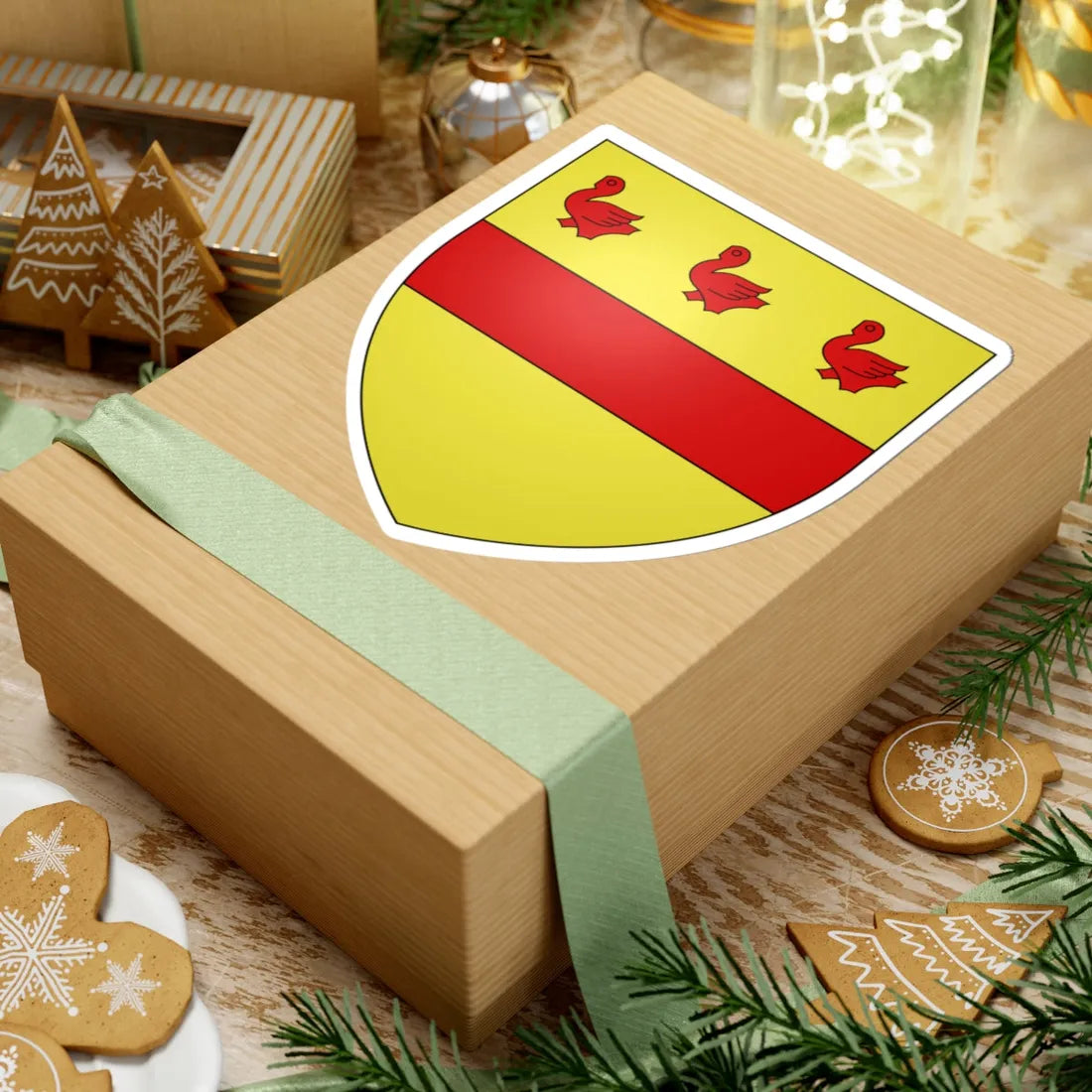 Armoiries de Sombreffe 1 (Belgium) (Coat of Arms) STICKER Vinyl Kiss-Cut Decal - The Sticker Space
