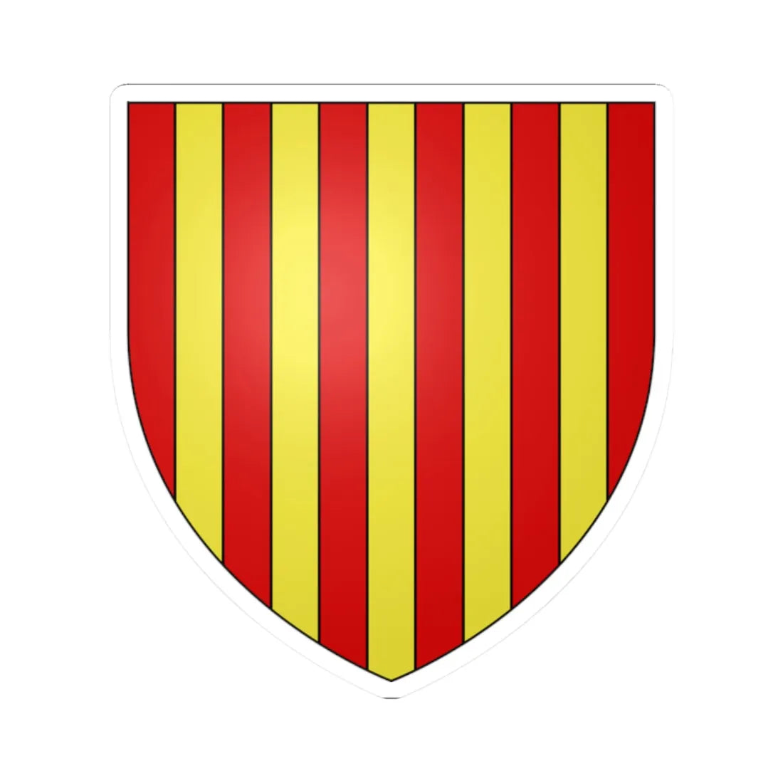 Armoiries de Strassen 1 (Luxembourg) (Coat of Arms) STICKER Vinyl Kiss-Cut Decal 2 Inch White - The Sticker Space