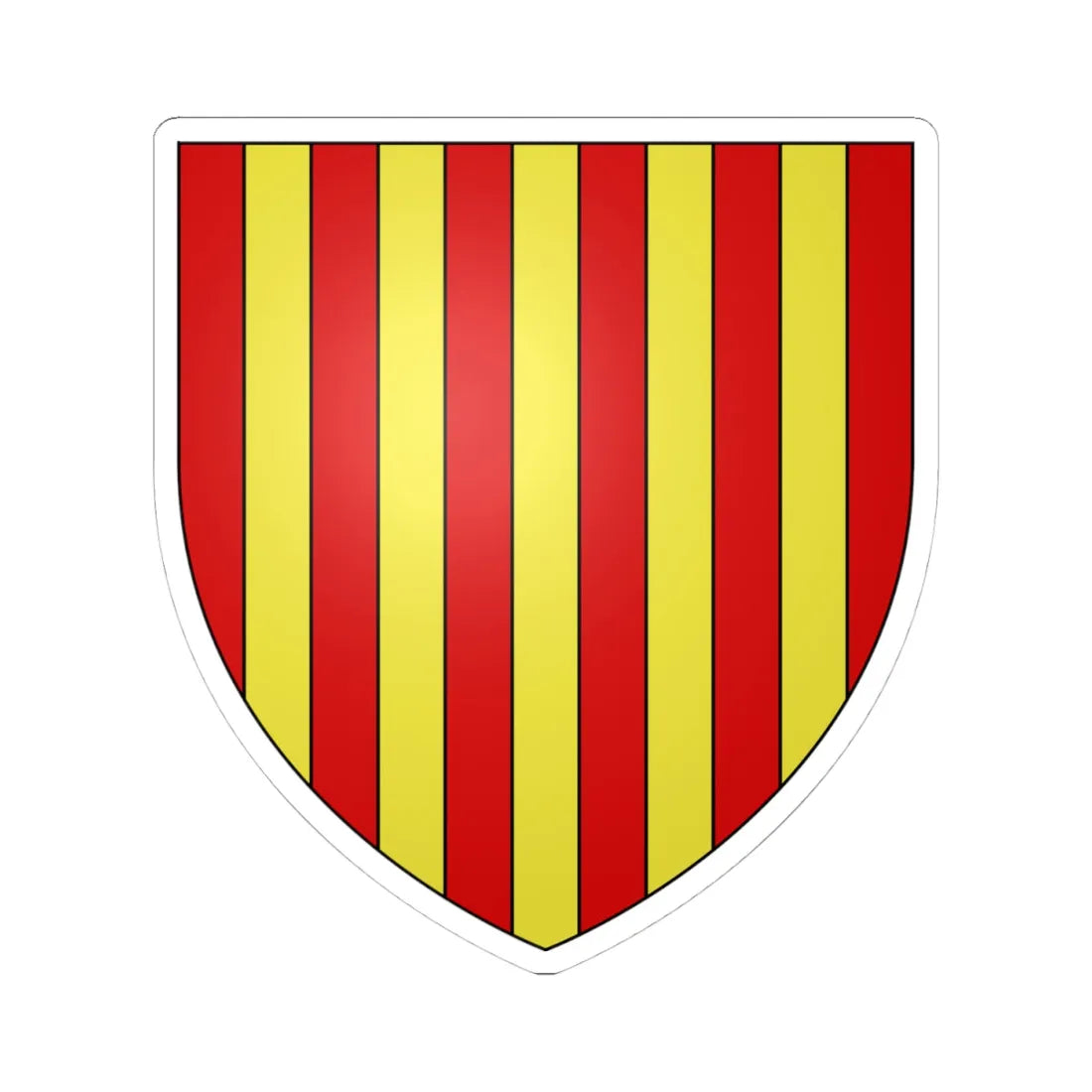 Armoiries de Strassen 1 (Luxembourg) (Coat of Arms) STICKER Vinyl Kiss-Cut Decal 4 Inch White - The Sticker Space