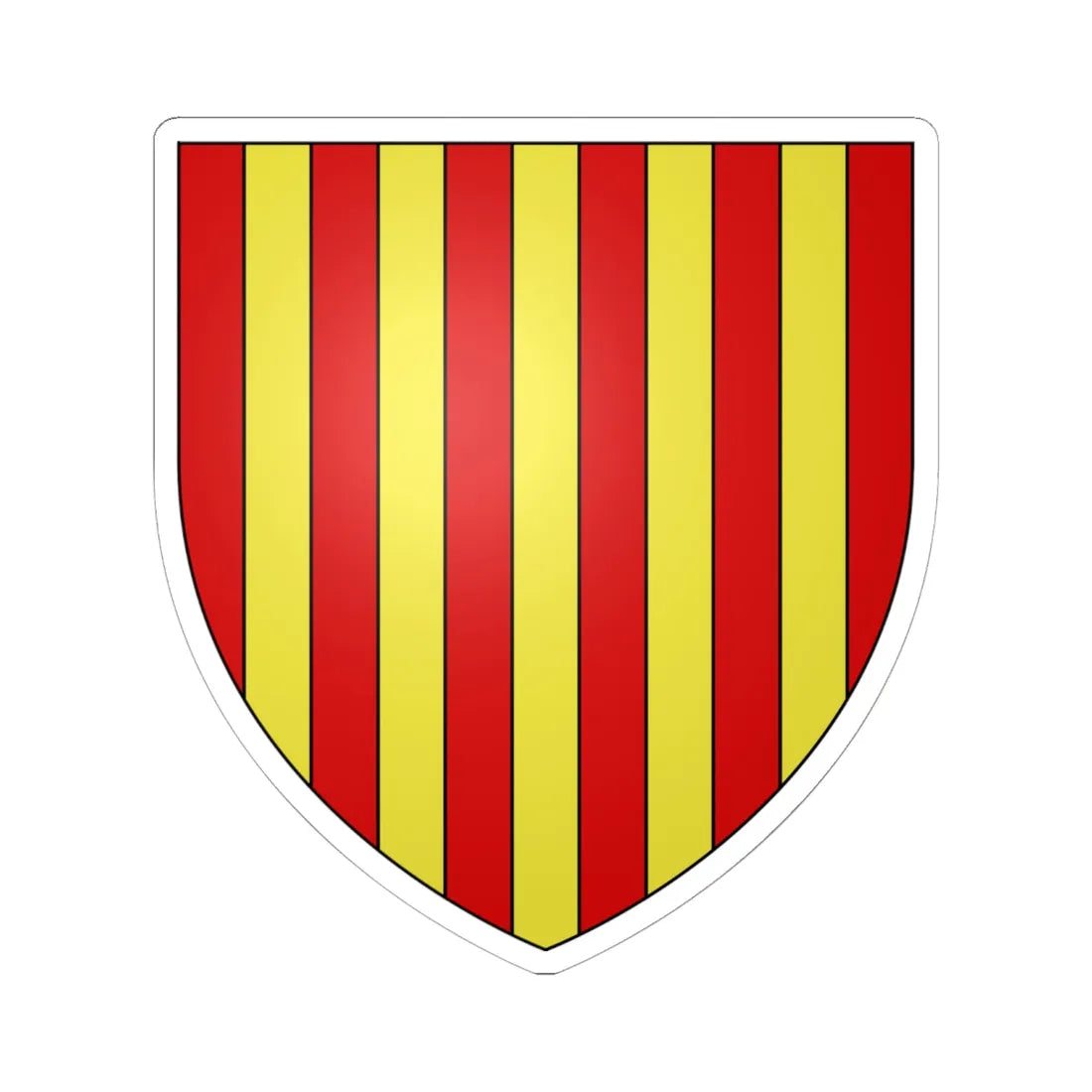 Armoiries de Strassen 1 (Luxembourg) (Coat of Arms) STICKER Vinyl Kiss-Cut Decal 6 Inch White - The Sticker Space