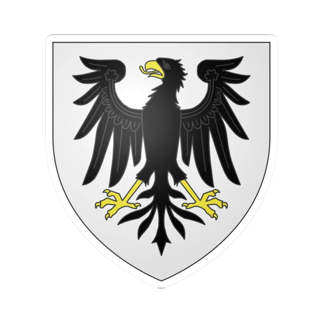 Armoiries de Trina 2 (Belgium) (Coat of Arms) STICKER Vinyl Kiss-Cut Decal 2 Inch White - The Sticker Space