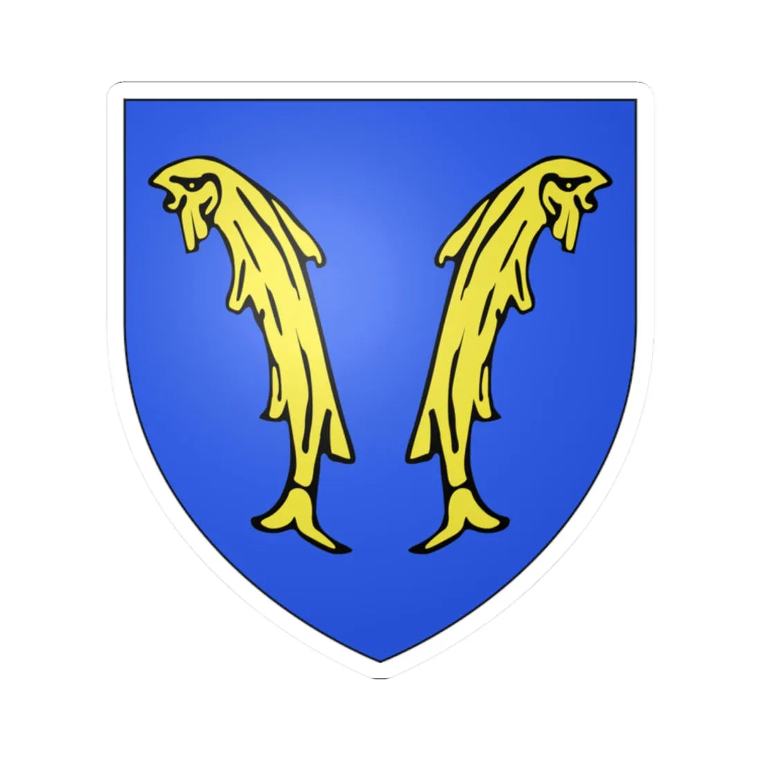 Armoiries de Vaulx 2 (Belgium) (Coat of Arms) STICKER Vinyl Kiss-Cut Decal 2 Inch White - The Sticker Space