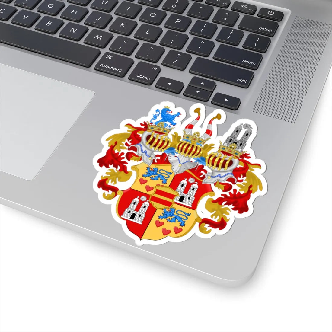 Armoiries de Viggo de Danemark (Denmark) (Coat of Arms) STICKER Vinyl Kiss-Cut Decal - The Sticker Space