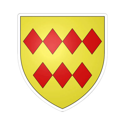 Armoiries de Virnebourg (Luxembourg) (Coat of Arms) STICKER Vinyl Kiss-Cut Decal 6 Inch White - The Sticker Space