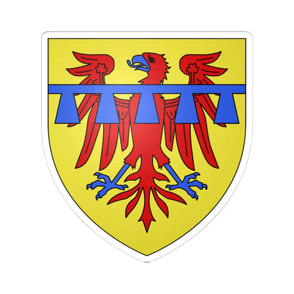 Armoiries de Walcourt 2 (Belgium) (Coat of Arms) STICKER Vinyl Kiss-Cut Decal 4 Inch White - The Sticker Space