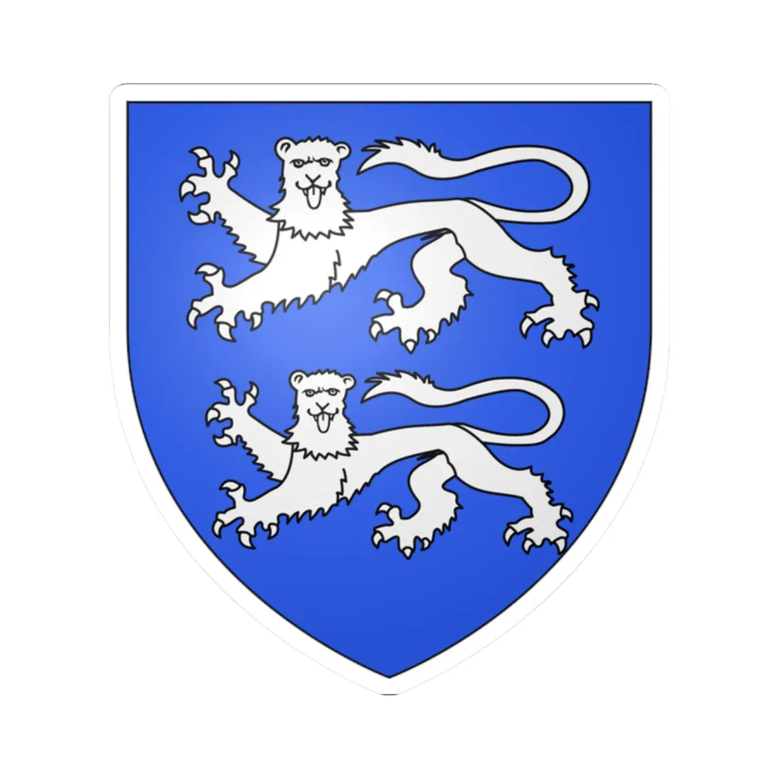 Armoiries de Wellin (Belgium) (Coat of Arms) STICKER Vinyl Kiss-Cut Decal 2 Inch White - The Sticker Space