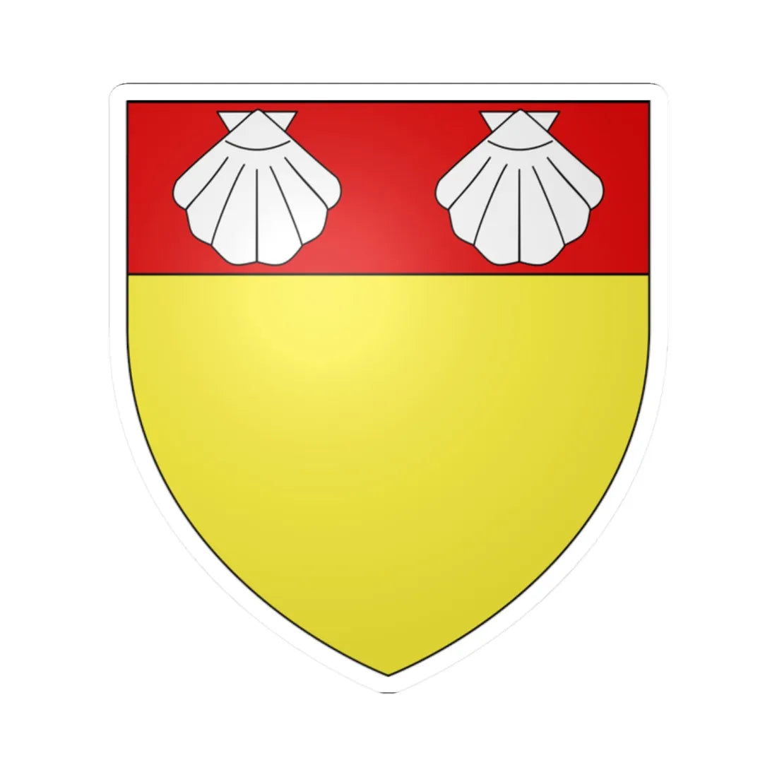 Armoiries de Wiltz 4 (Luxembourg) (Coat of Arms) STICKER Vinyl Kiss-Cut Decal 2 Inch White - The Sticker Space